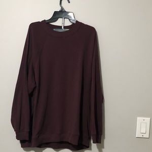 American eagle burgundy crew neck sz large